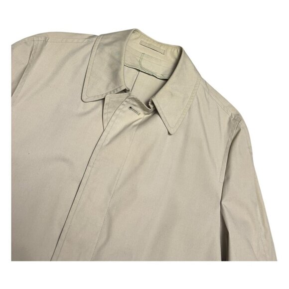 LONDON FOG Vintage Retro 90s Long Trench Business Casual Coat Mens 40R (Large) - Picture 4 of 8